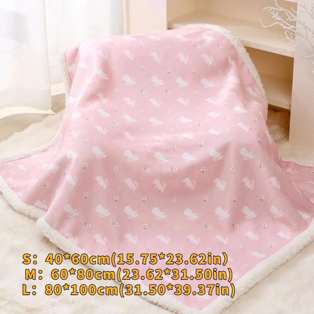 Dog Bed Pad Thickened Pet Blankets Warm - MyPetDollar.com