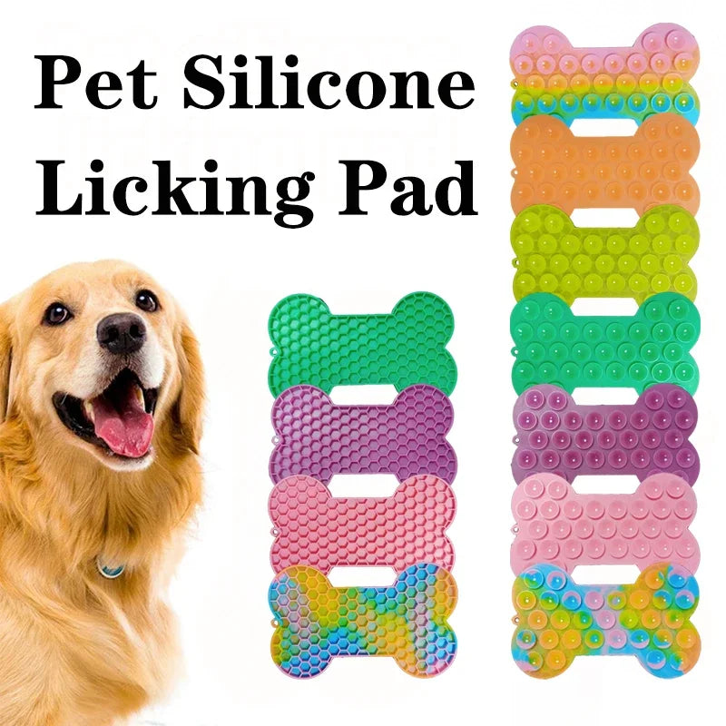 Bone Shape Silicone Licking Pad Pet Dog - MyPetDollar.com