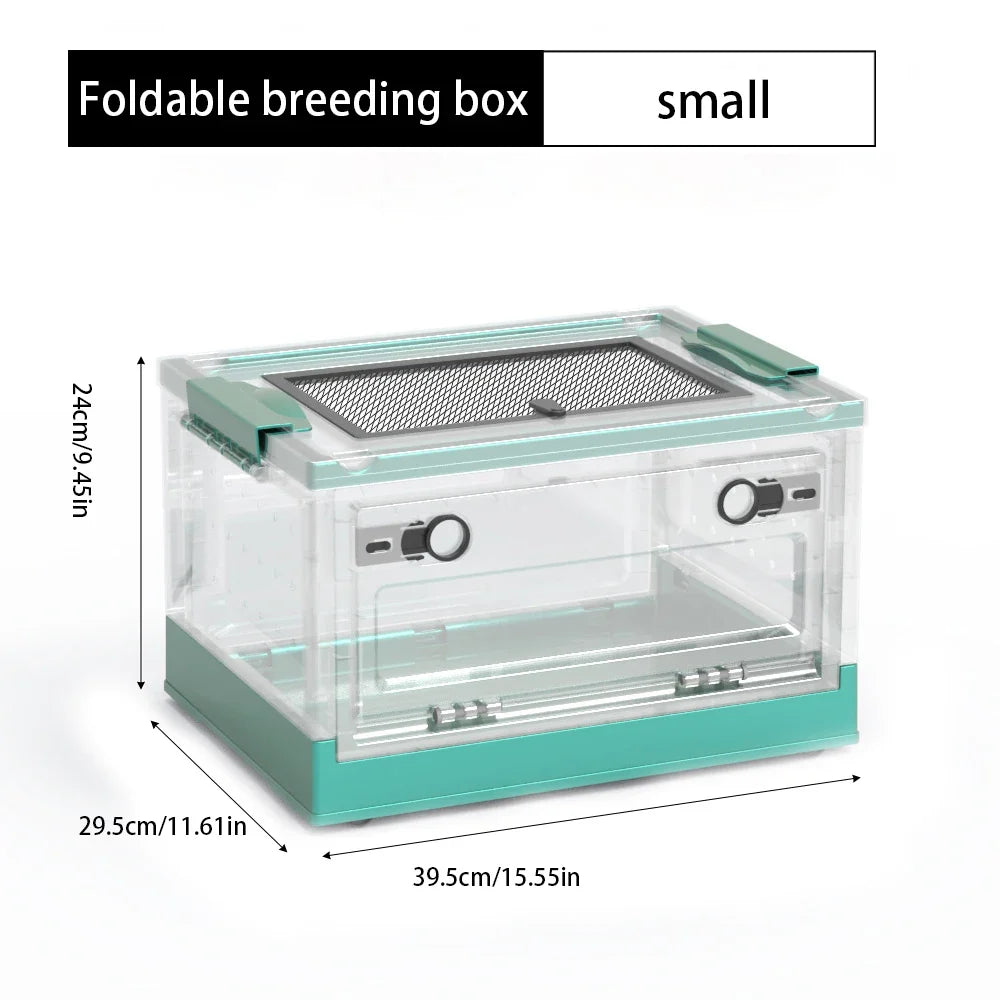 Foldable and Stackable Small Animal Terrarium – 3 Colors