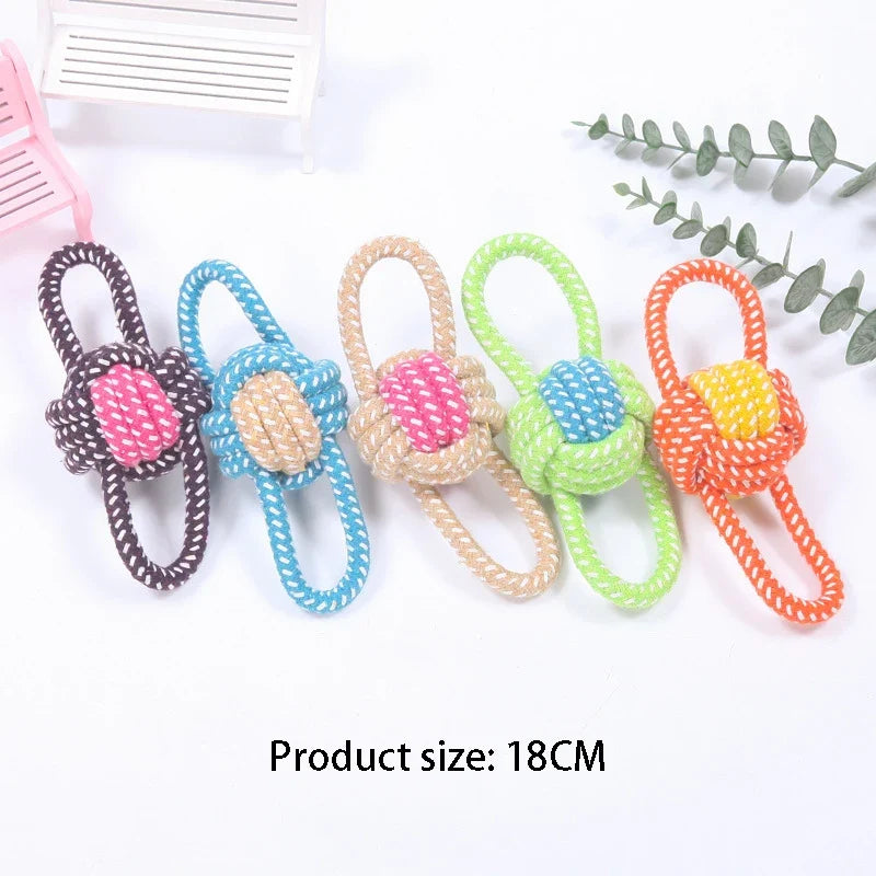 Interactive Cotton Rope Mini Dog Toys Ball – Dog Supplies