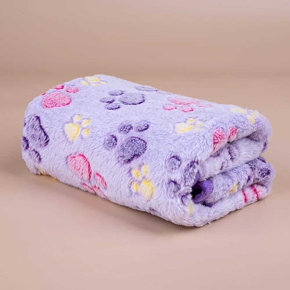 Soft Pet Dog Fleece Blanket Paw Print Dog - MyPetDollar.com