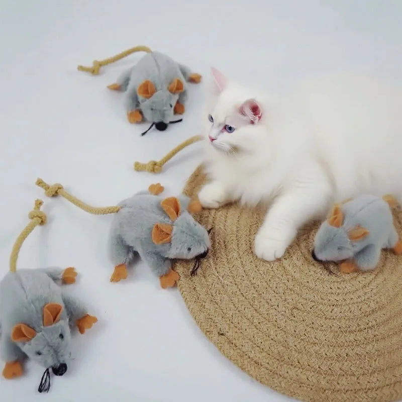 Interactive Cat Toys Plush Mice Playthings - MyPetDollar.com