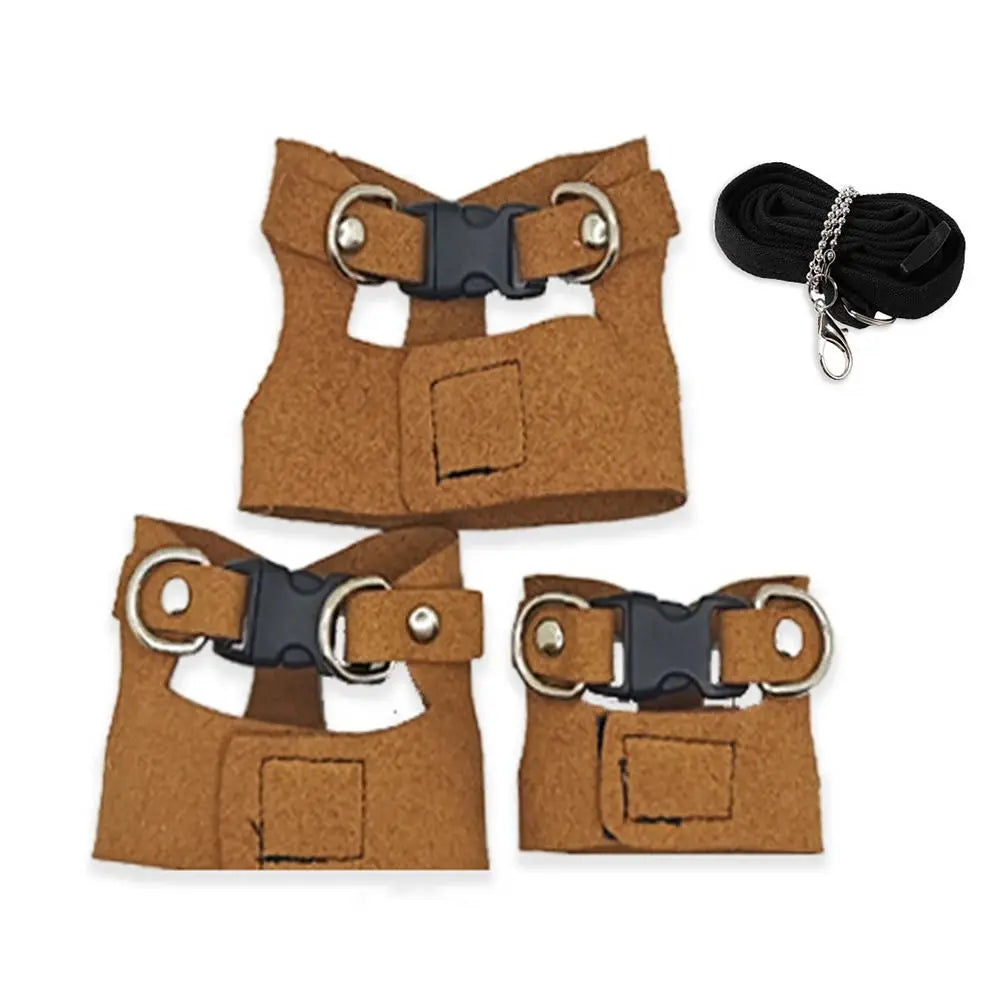 Adjustable Rat Harness and Leash Set Leather - MyPetDollar.com