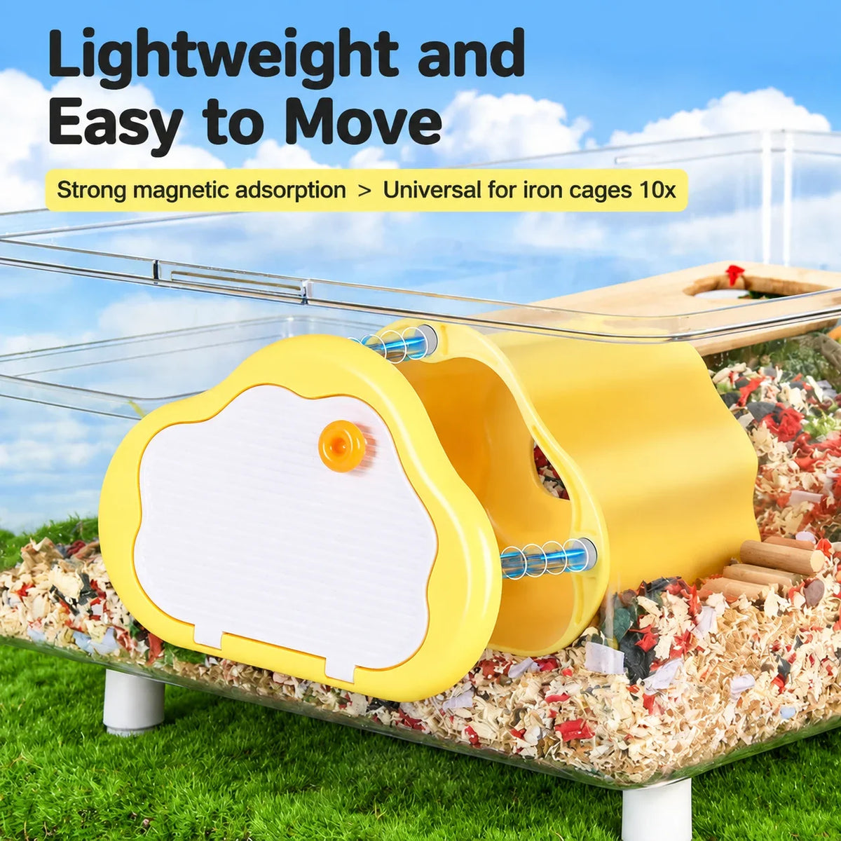 Magnetic Transparent Hamster Hideout Visible - MyPetDollar.com