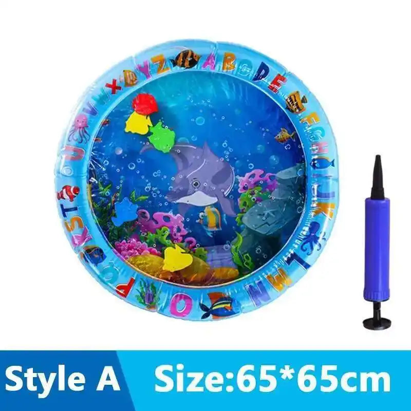 Interactive Cats Sensory Water Play Pad with Fish Thickened Inflatable Pet