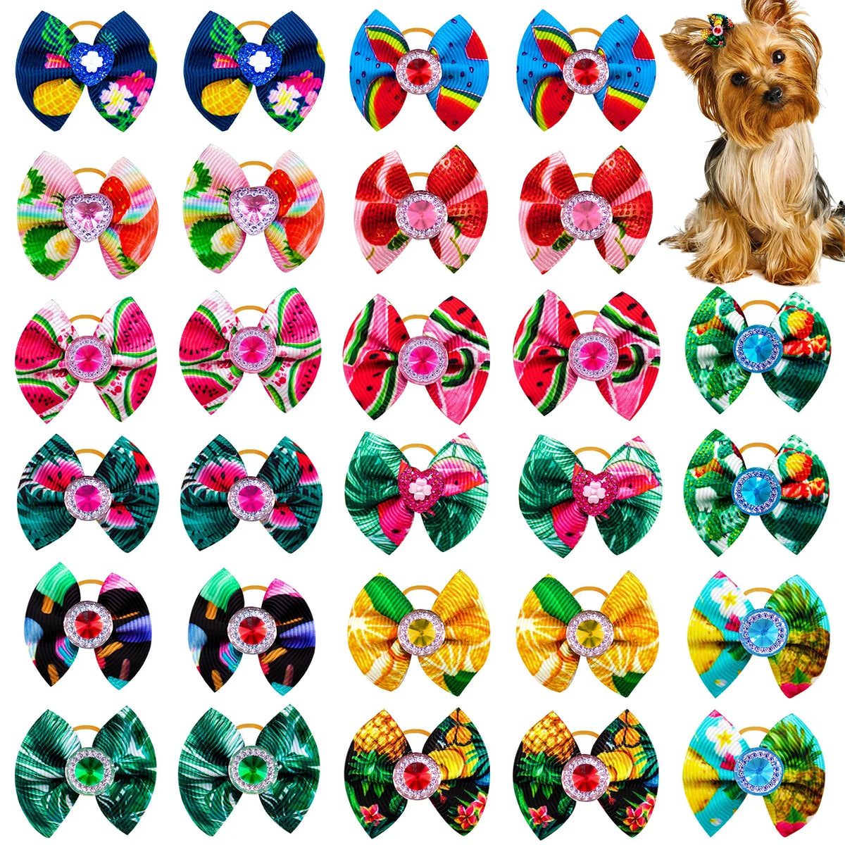 30/50PCS Puppy Bowties Summer Adjustable Dog - MyPetDollar.com