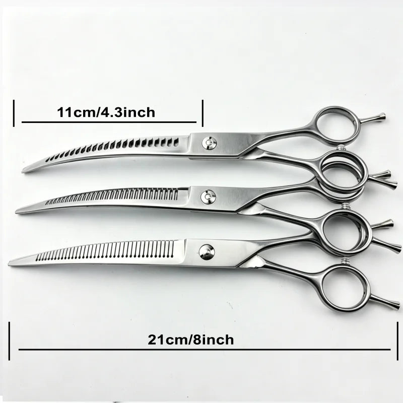 Wingsbro 8 Inch Dog Curved Drooming - MyPetDollar.com