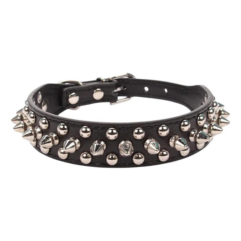Pet Anti-chew Collar, Studded Dog Collar for Medium Large Punk