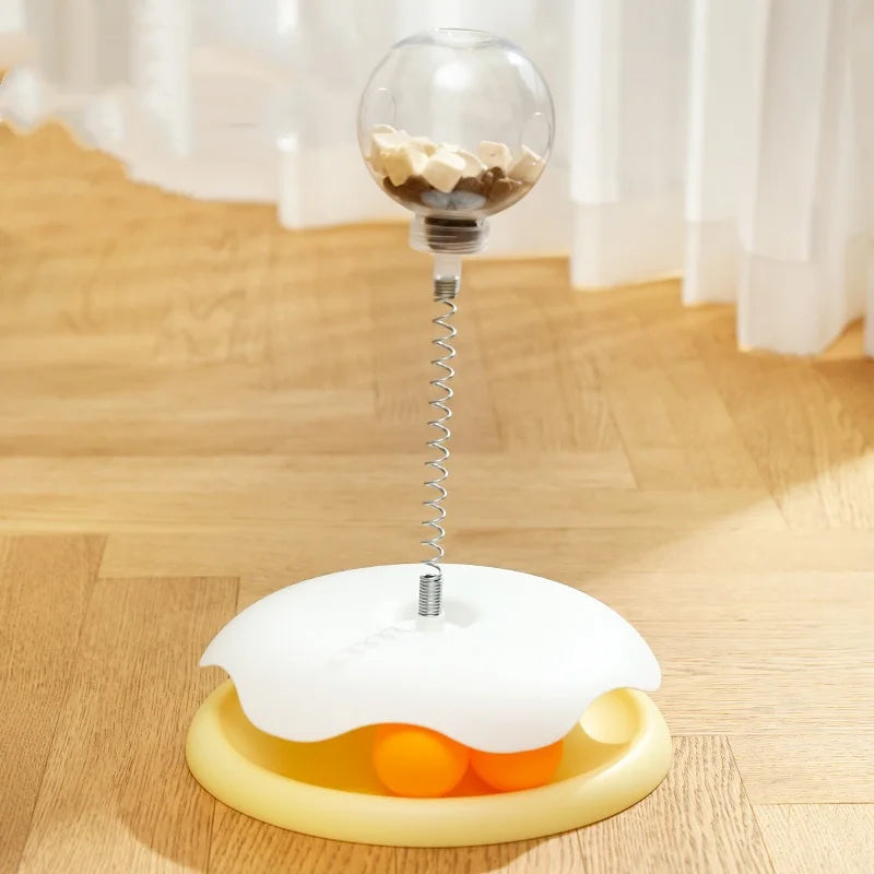 Pet Feeder Cat Plaything Mouse Rolling Food Dispenser