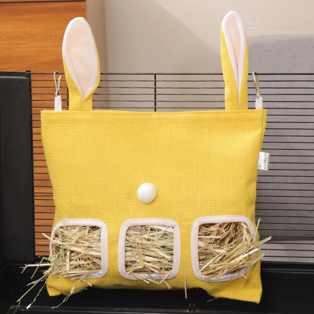 New 2/3 Holes Hanging Hay Bag Rabbit Ears - MyPetDollar.com