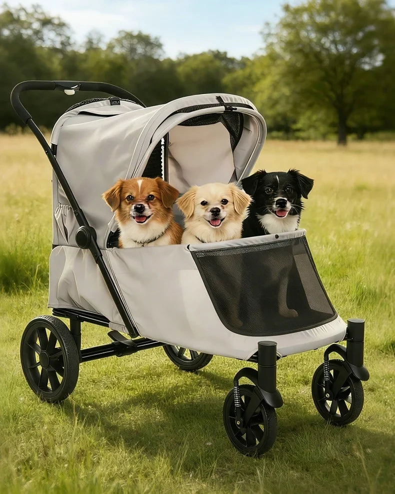 Large Foldable All-Terrain Pet Stroller with - MyPetDollar.com