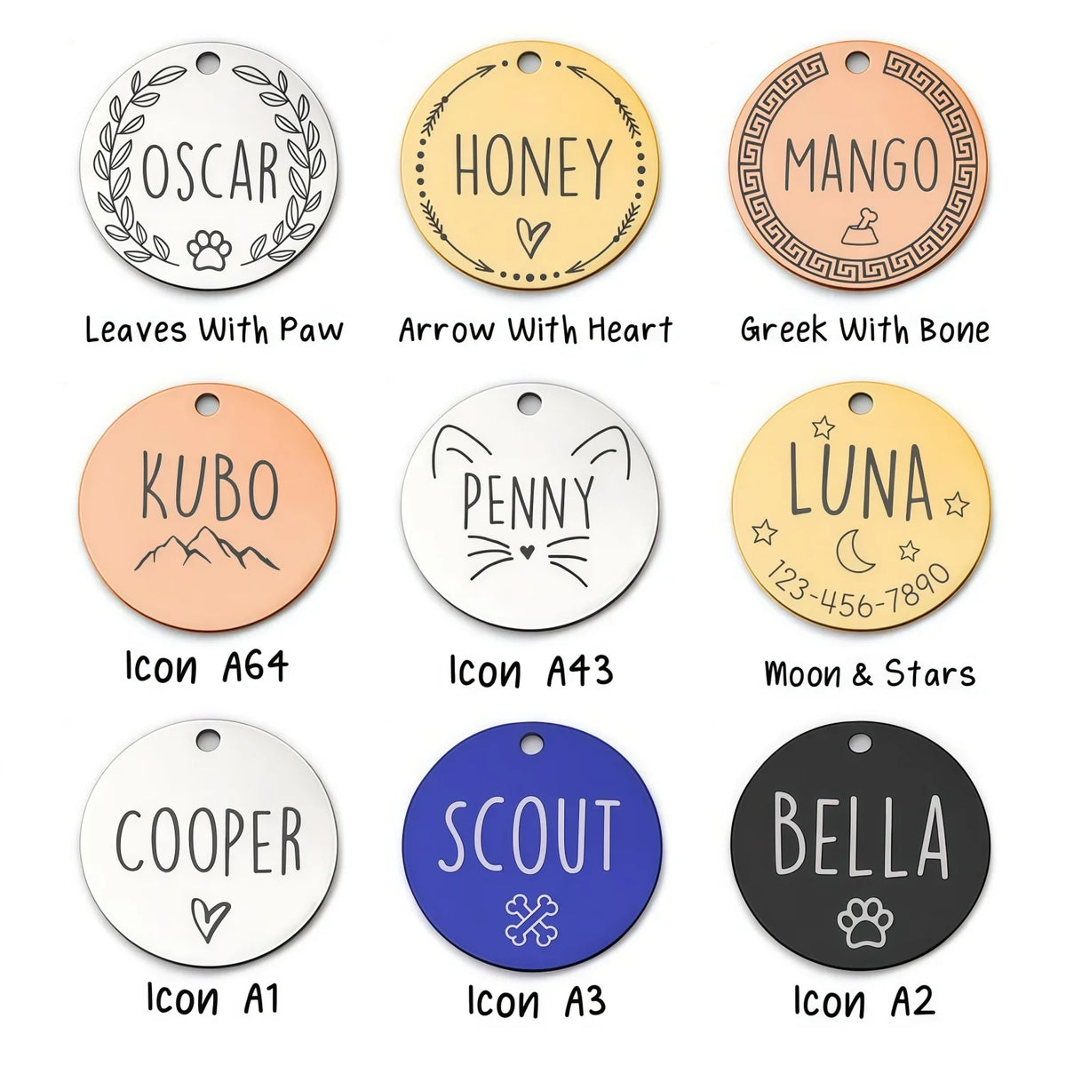 Personalized Pet Tag Custom Dog Tag Cat Tag - MyPetDollar.com