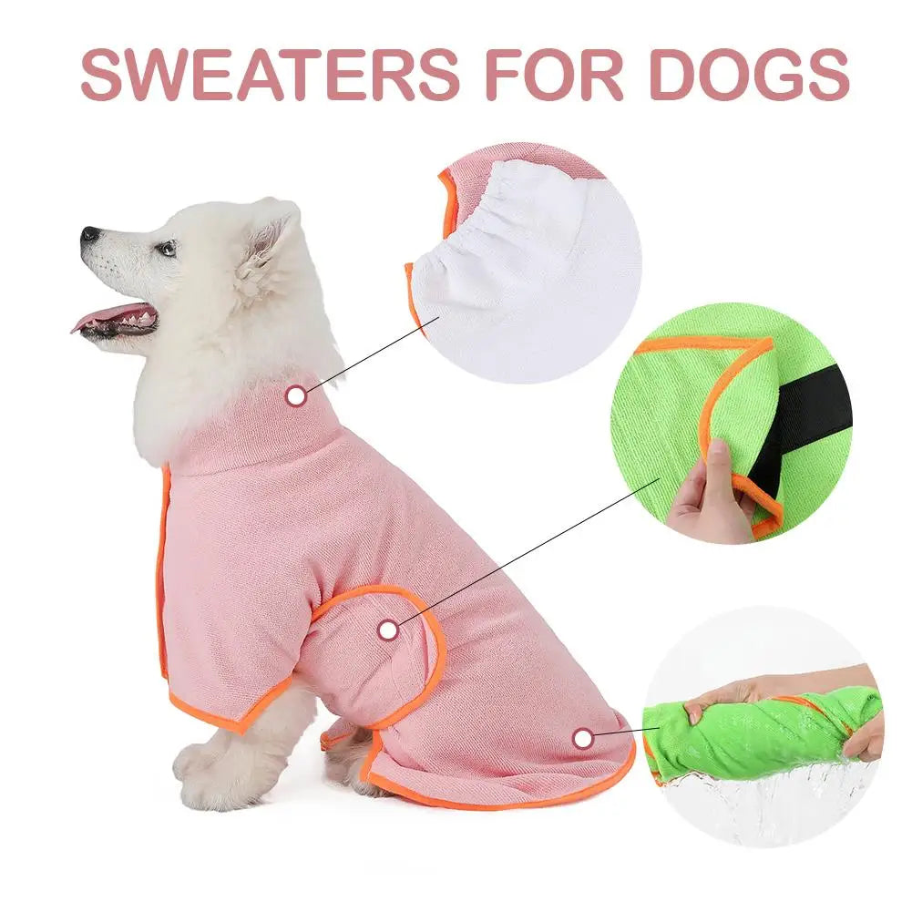 Microfiber Pet Dog Bath Robe Quick Dry - MyPetDollar.com