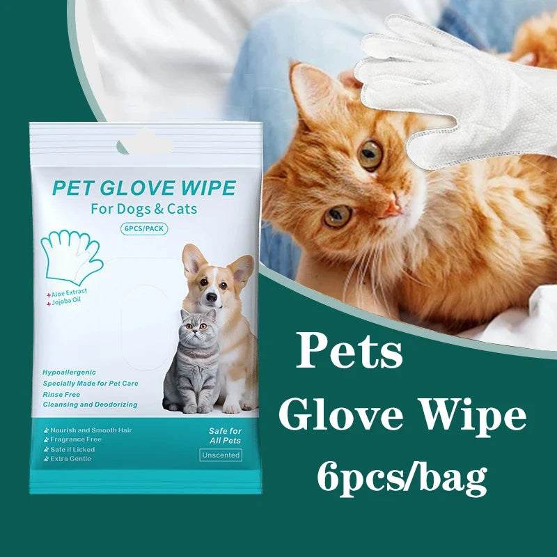 6pcs/bag Pet wash free gloves cats dogs - MyPetDollar.com