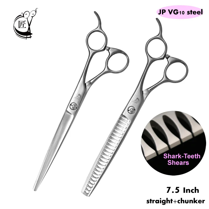 Crane 7.5 Inch Professional Pet Scissors Set – 11 Colors