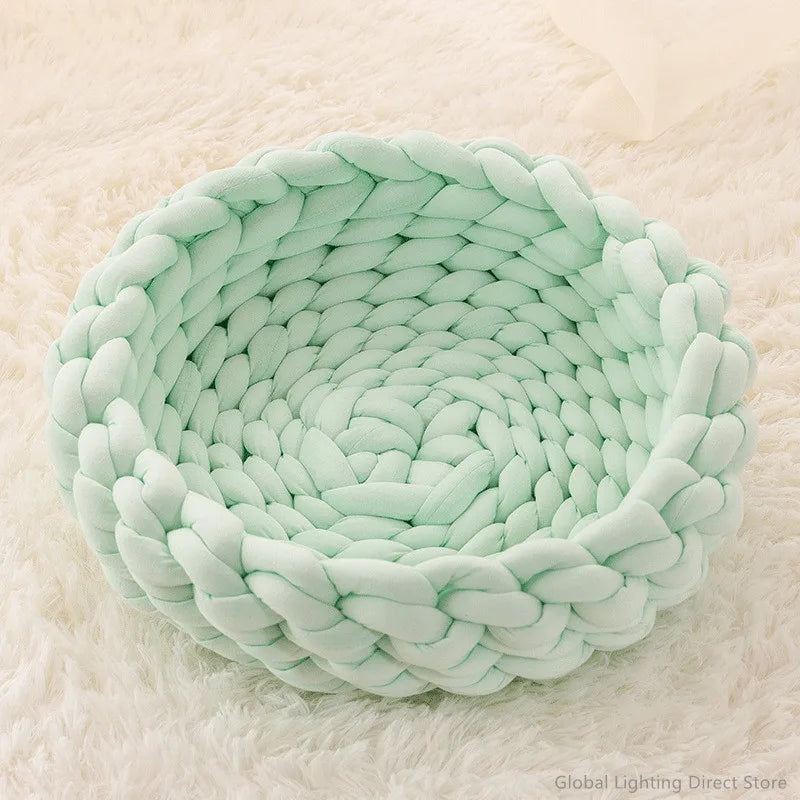 Handmade Knit Warm Soft Dog Cat Bed Mats Pet - MyPetDollar.com