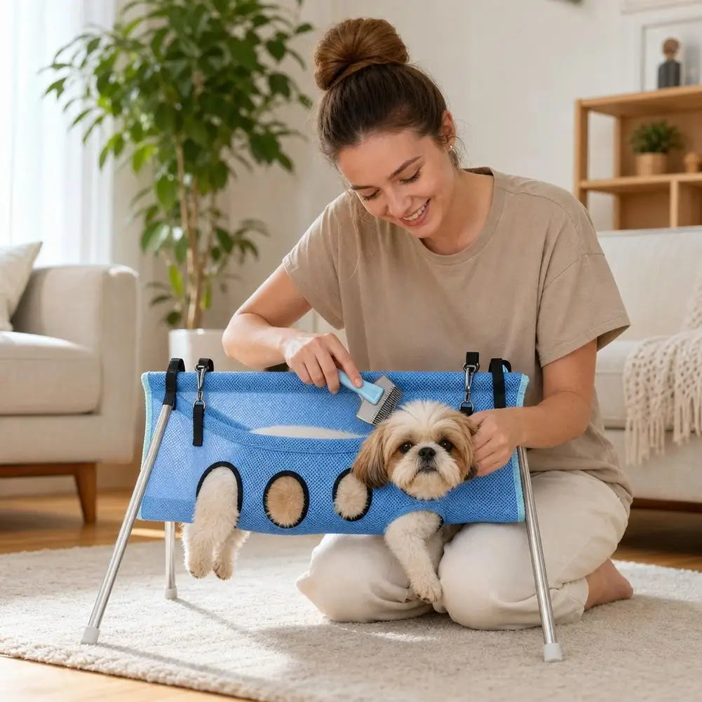 Pet Bathing Hammock Stand Foldable Dog Cat - MyPetDollar.com
