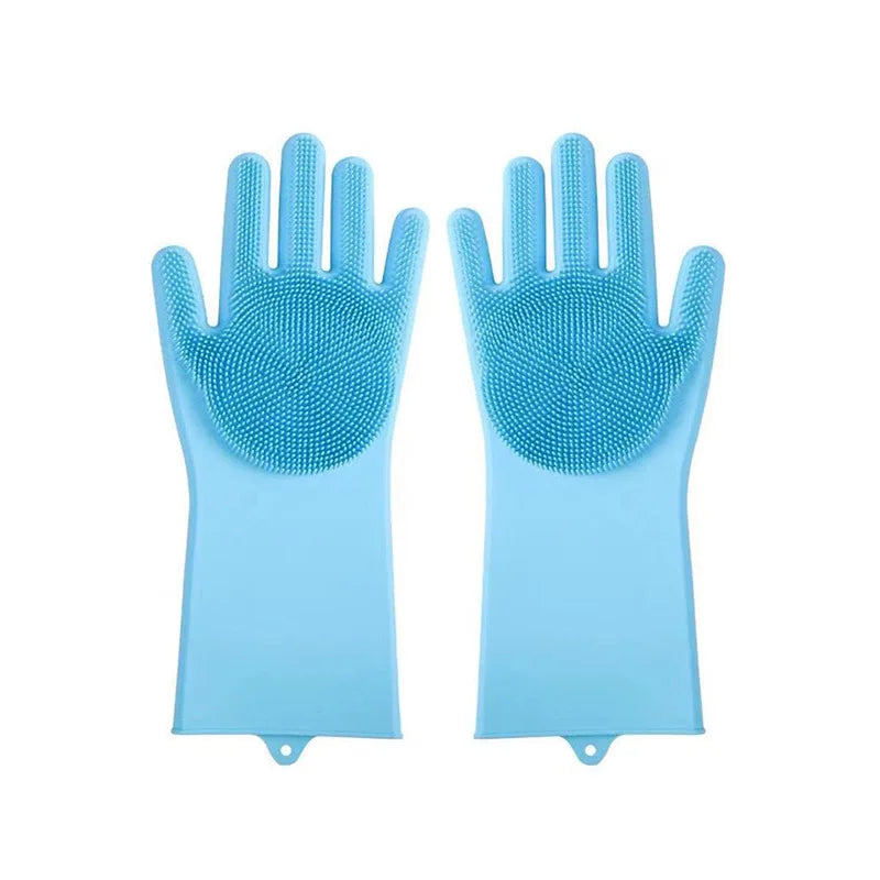Silicone Pet Grooming Gloves Dog & Cat Bathing Cleaning