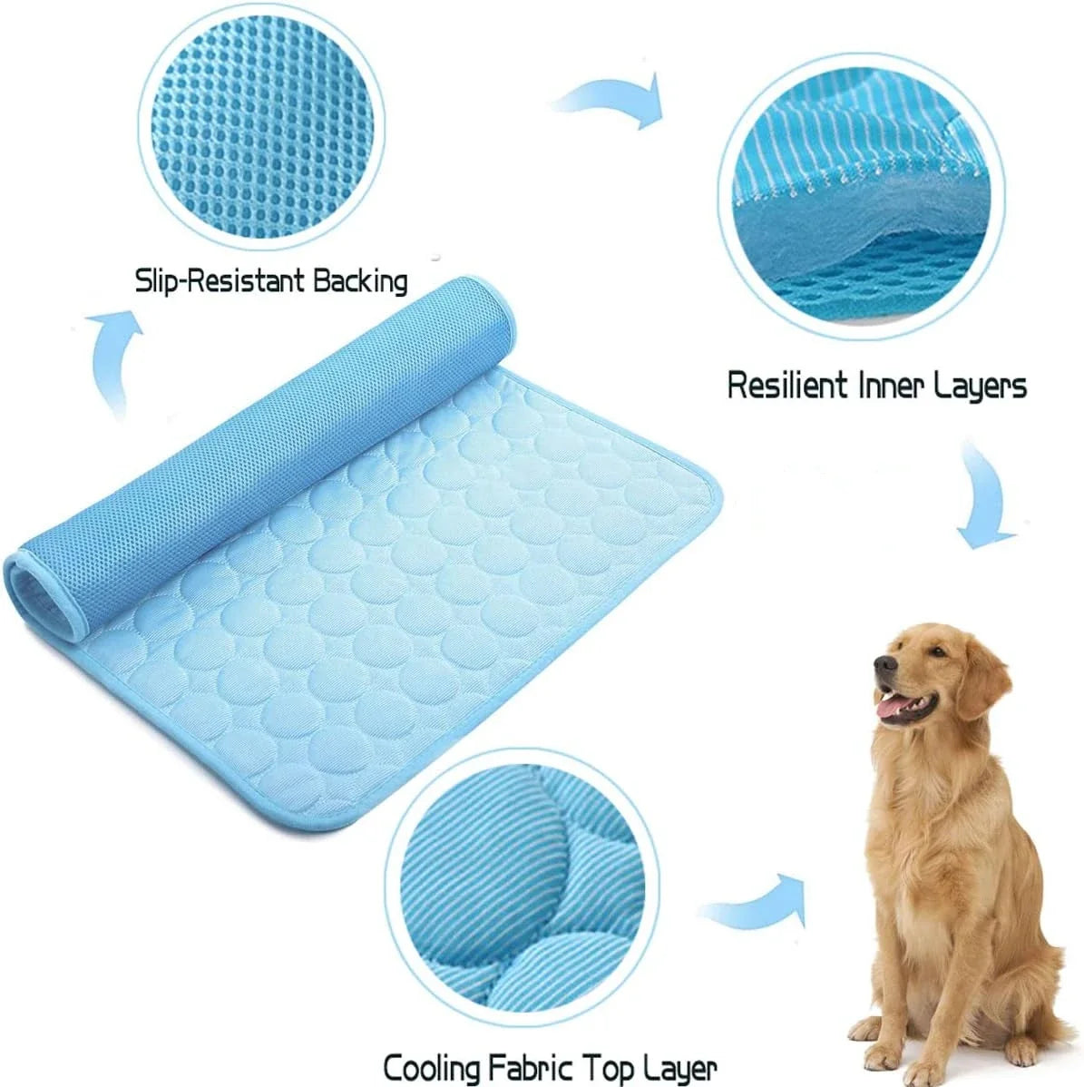 Summer Dog Cooling Mat&Sleeping Pad Reusable - MyPetDollar.com