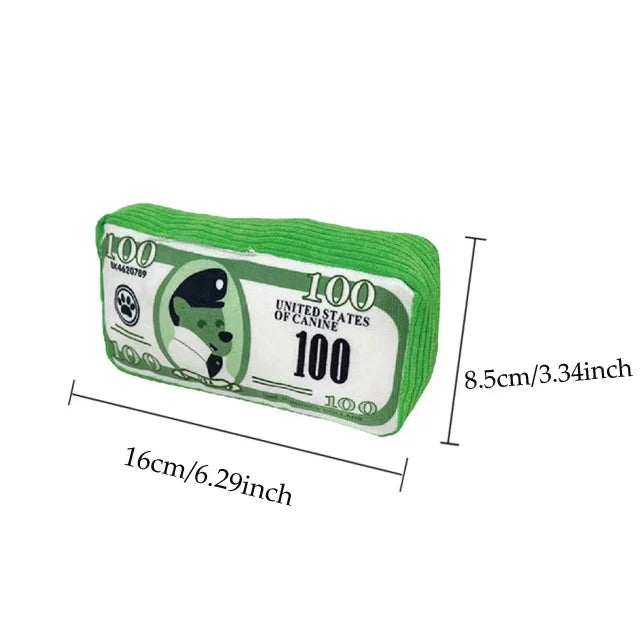 Simulation Money Dog Toys Funny Squeaky Sound Sounding Paper – 2 Colors