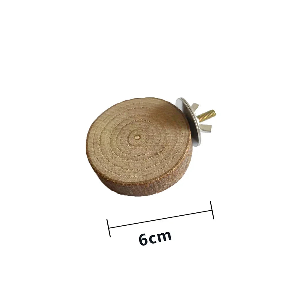 Cute Hamster Roller Toys Natural Wooden Pine Dumbells Unicycle – 11 Colors