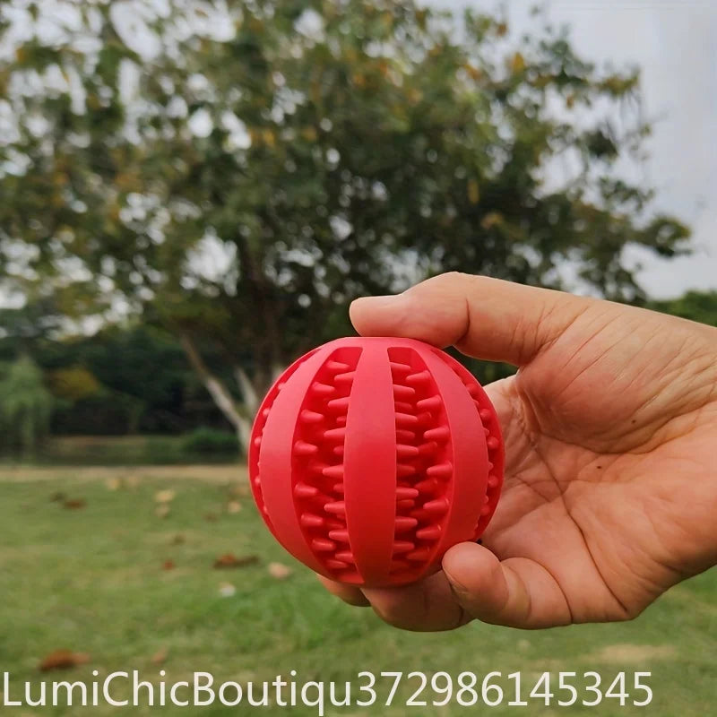 Rubber Treat‑Dispensing Dog Ball Toy Durable - MyPetDollar.com
