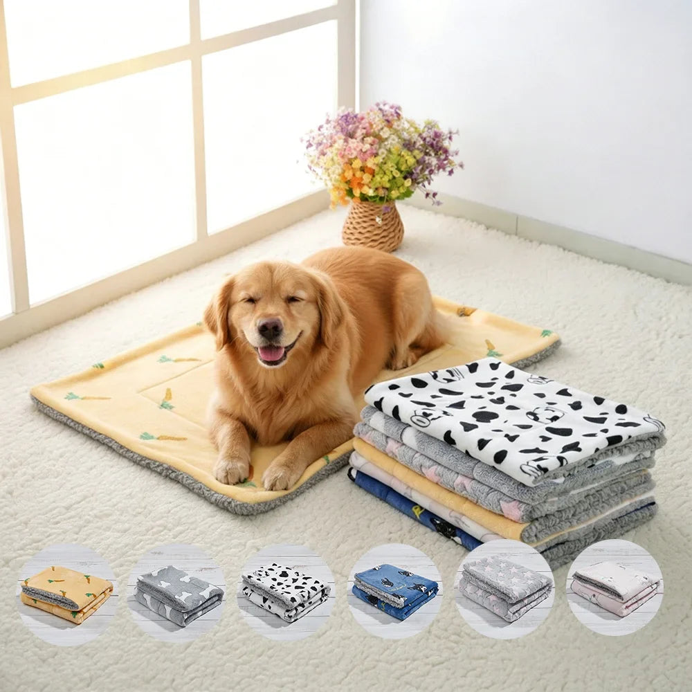 Winter Warm Pet Bed Mat Flannel Dog Cushion - MyPetDollar.com