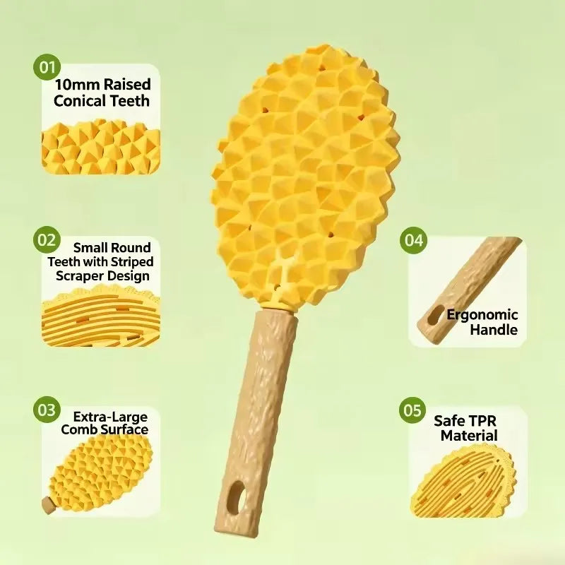 1pc Cute Durian‑Shaped Pet Grooming Brush, - MyPetDollar.com