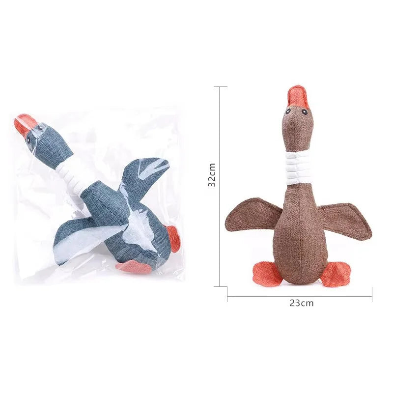 Eco - Friendly Plush Duck Dog Toy with - MyPetDollar.com