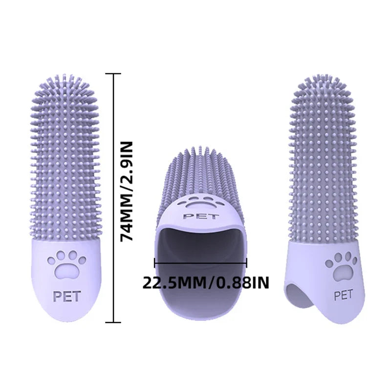 Soft Silicone Dog Toothbrush 360° Finger - MyPetDollar.com