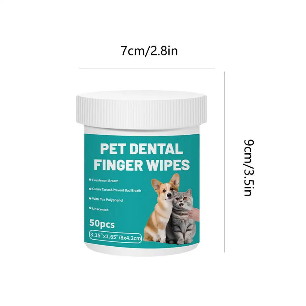 Soft Dog Teeth Cleaning Finger Wipes