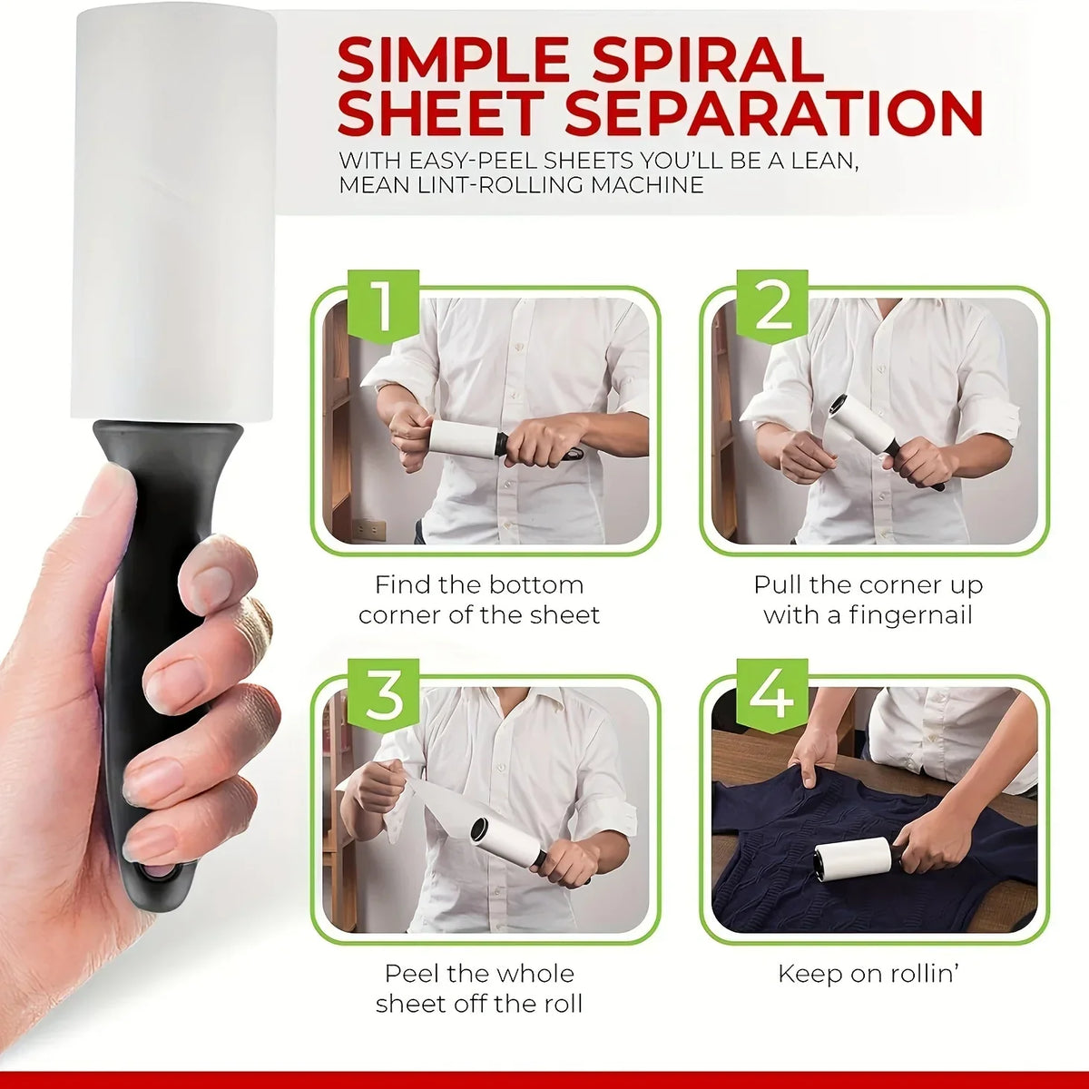 60 Sheets/roll Extra-Sticky Lint Roller for - MyPetDollar.com