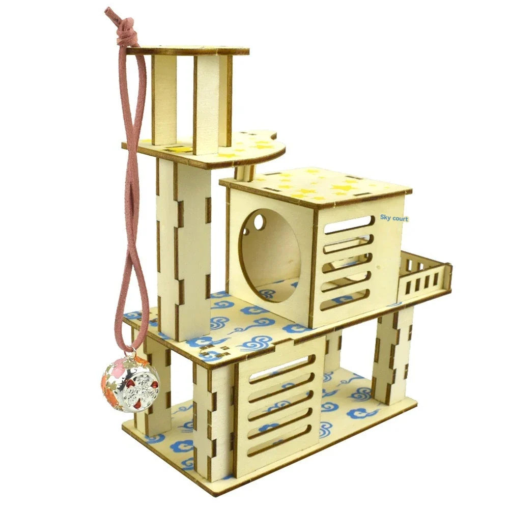 Hamster Chamfer Minipet Plaything Tree Nest Ladder