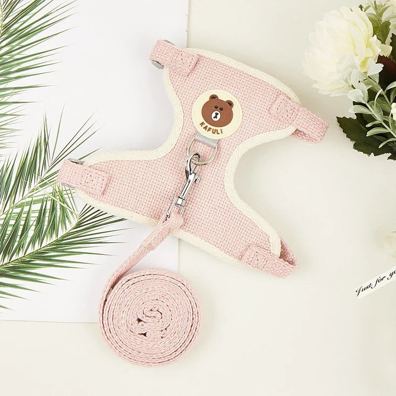 Cartoon Print Cat Rabbit Harness and Leash - MyPetDollar.com
