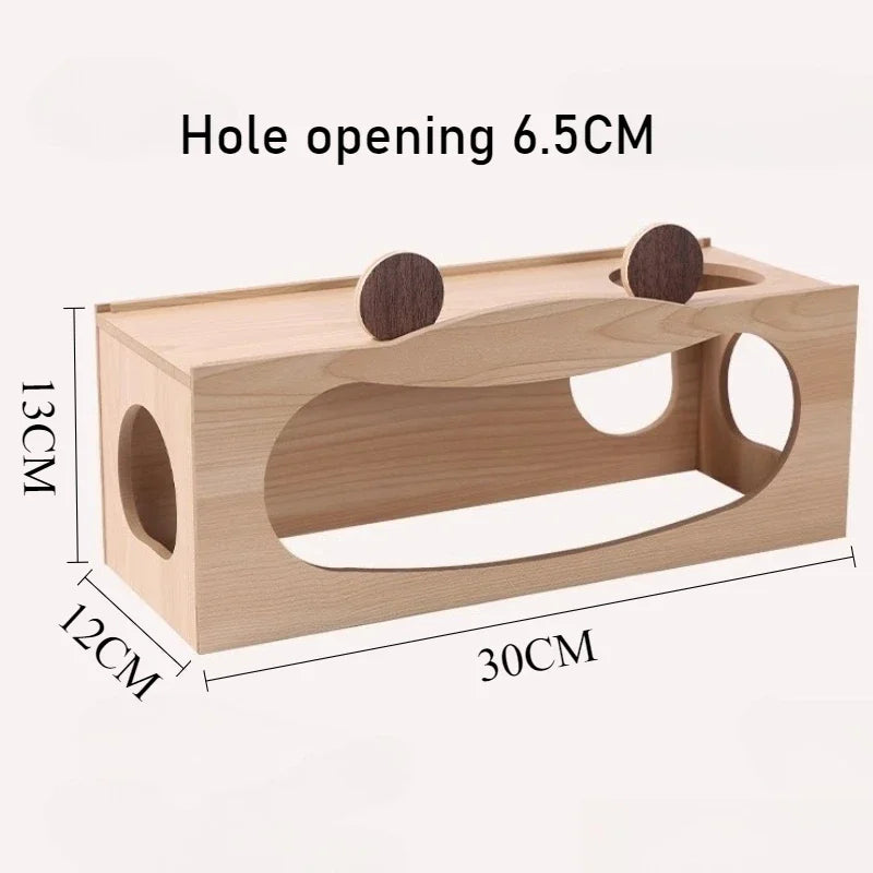 Waterproof Wooden Hamster Tunnel – Small Pet Supplies