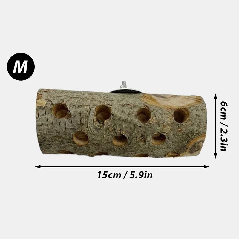 Small Animal Chew Plaything Natural Apple Wood for Rabbits Hamsters – 2 Colors