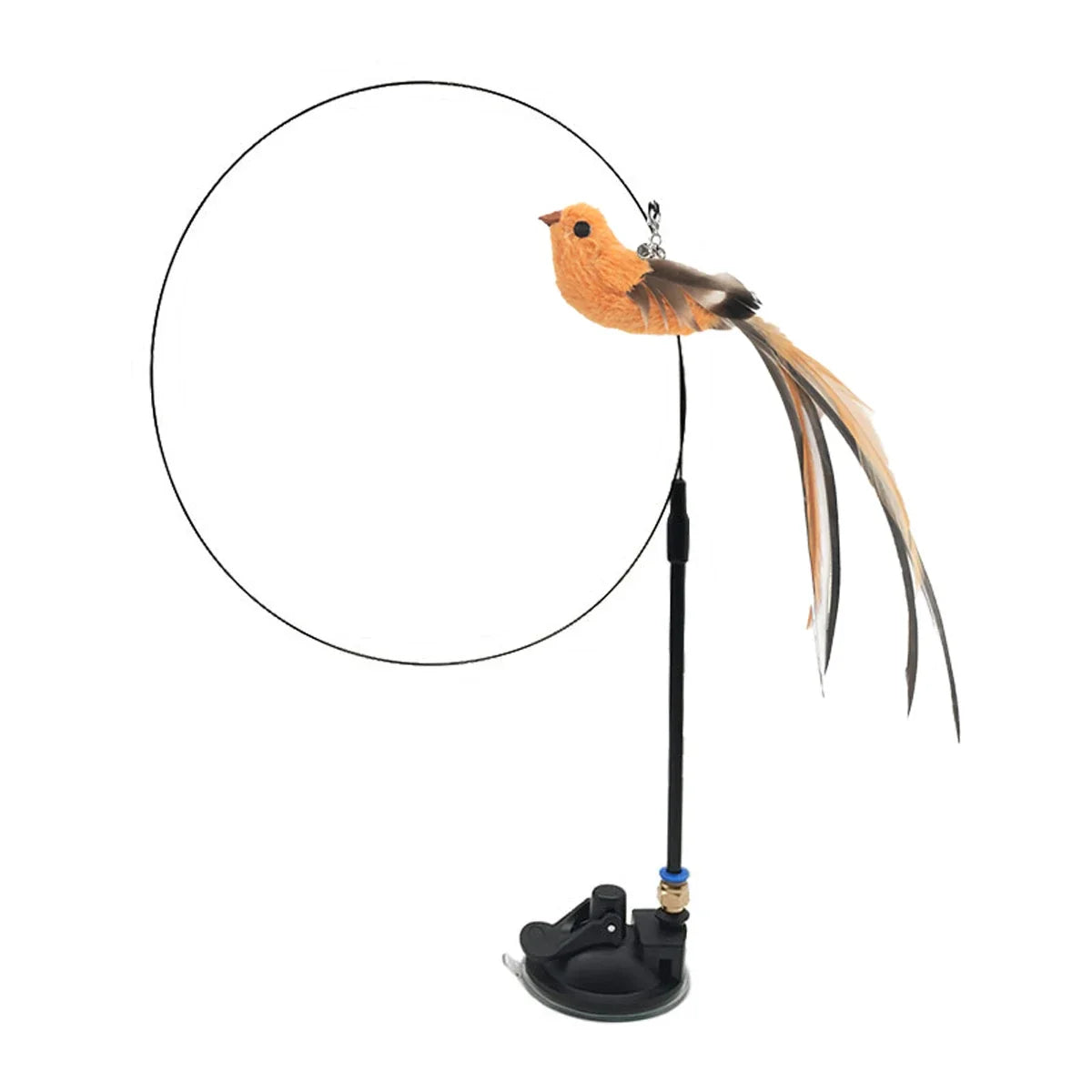 Simulated Bird Cat Toys Upgraded Epoxy Sucker Steel Wire Long