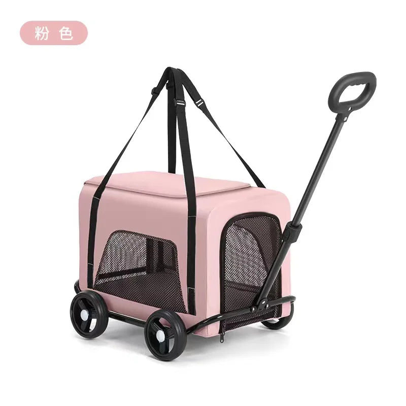 Portable Foldable Pet Hand Cart Lightweight Small Animal – 3 Colors