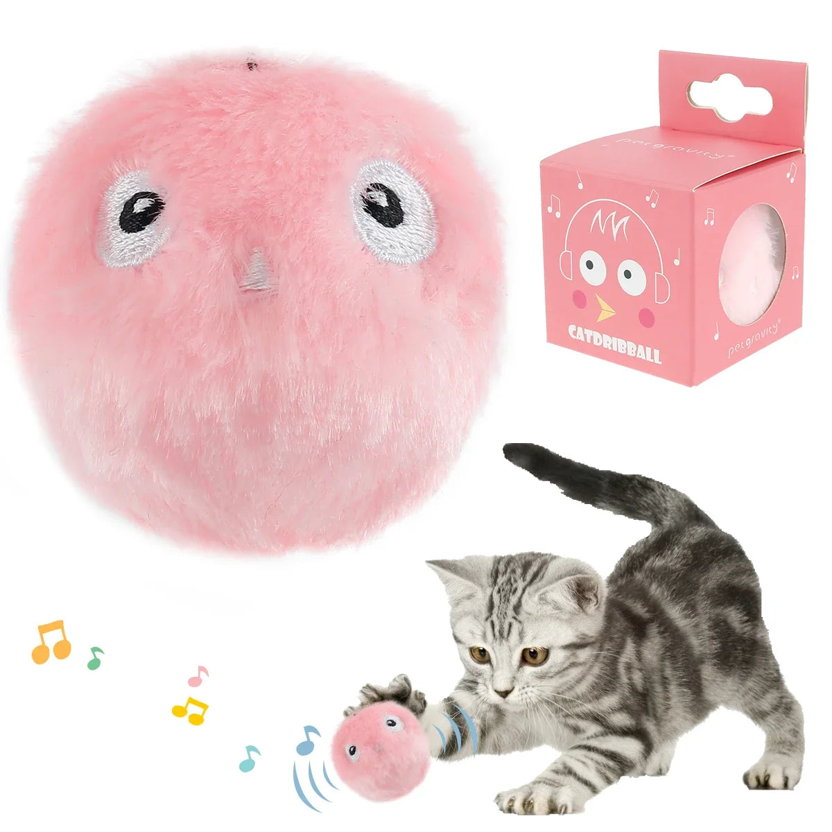 Smart Cat Toys Interactive Ball Plush Electric Catnip Training – 4 Colors