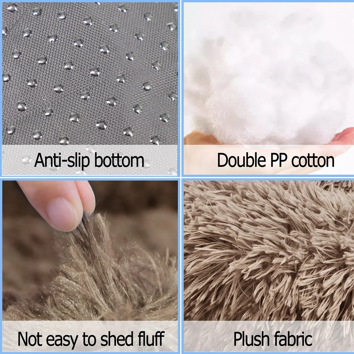 Round Pet Bed for Large Dog Bed Donut Long - MyPetDollar.com