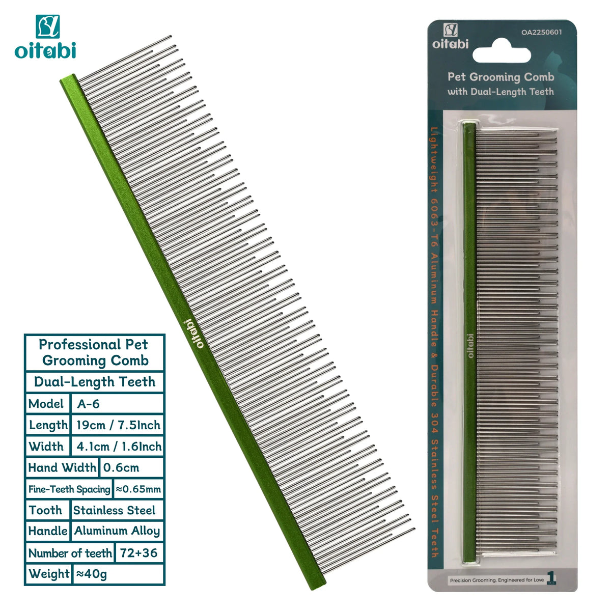 Oitabi Cat Carding Dual-length Comb