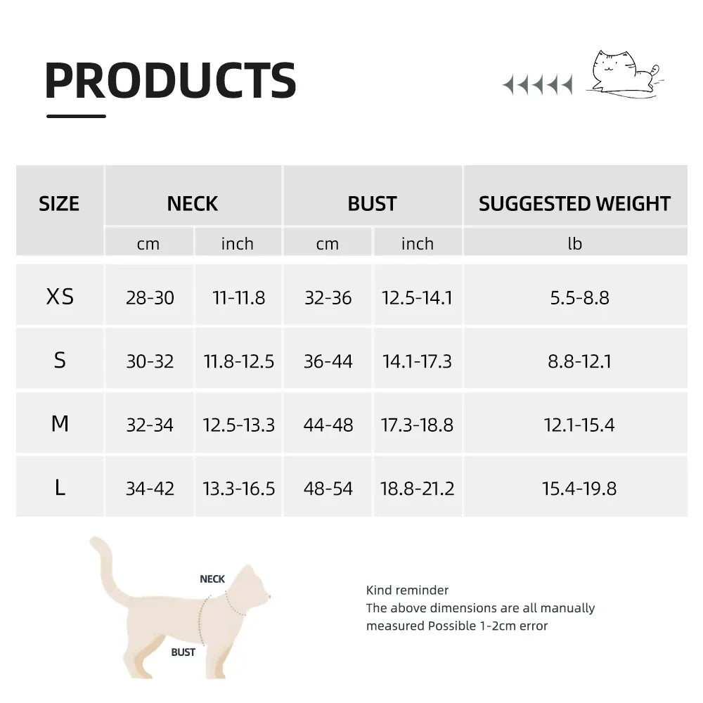 Checkered Pet Harness Cat Leash Small Dog - MyPetDollar.com