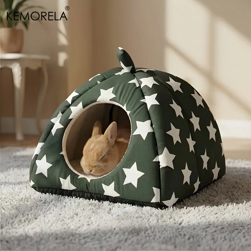 Fleece Rabbit Hideout Bunny Bed Washable Home