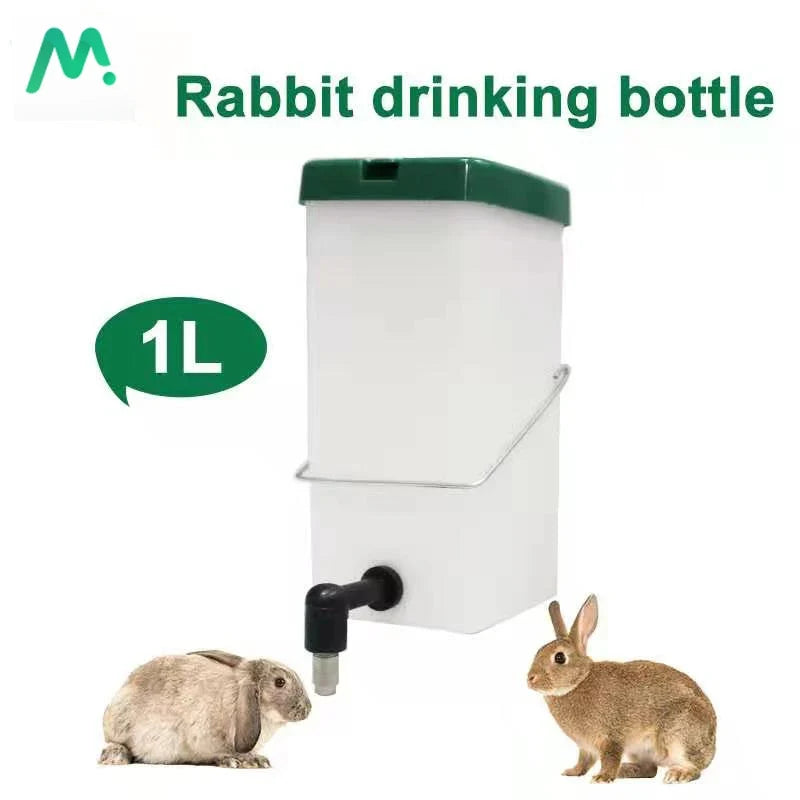 1000ml Rabbit Water Bottle with Red Dish