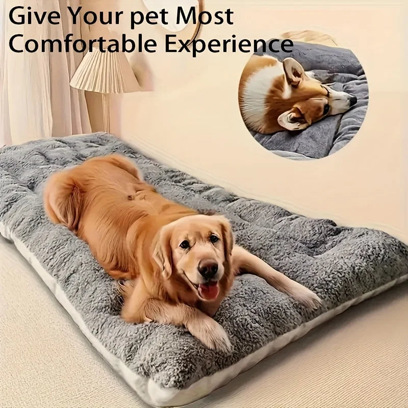 Oversized Plush Dog & Cat Bed Sofa Crate Pad – Dog Supplies