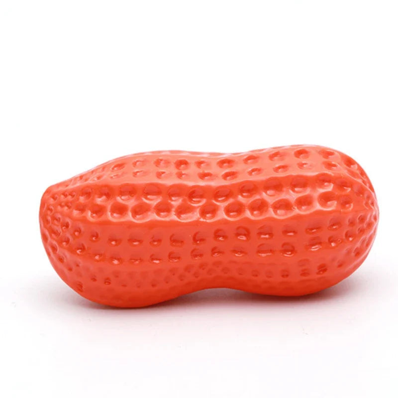 Rubber Dog Chewing Toy Simulation Peanut Squeaking Plaything Grinding