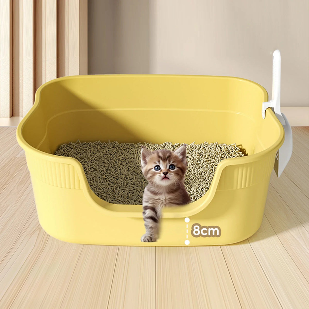 Semi Enclosed Cat Litter Box Anti Splashing - MyPetDollar.com