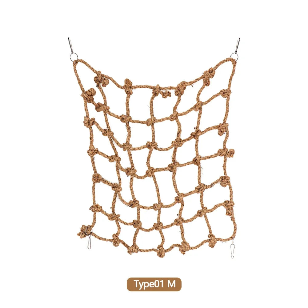 40 40cm Parrot Climbing Net Bird Toy Swing – 4 Colors