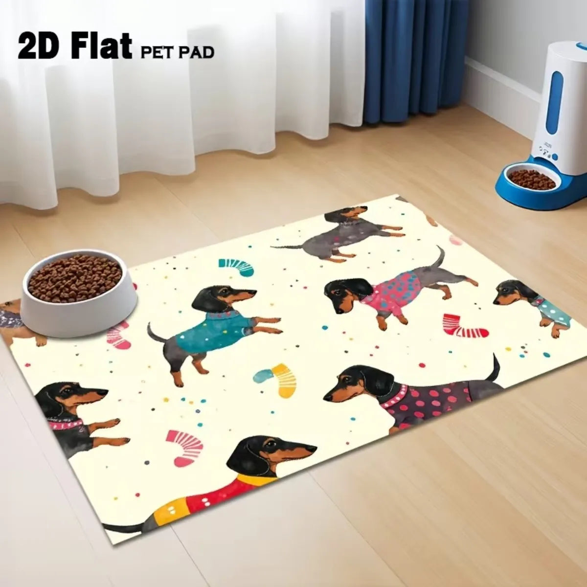 Square Pet Feeding Pad Heavy Duty Rubber - MyPetDollar.com