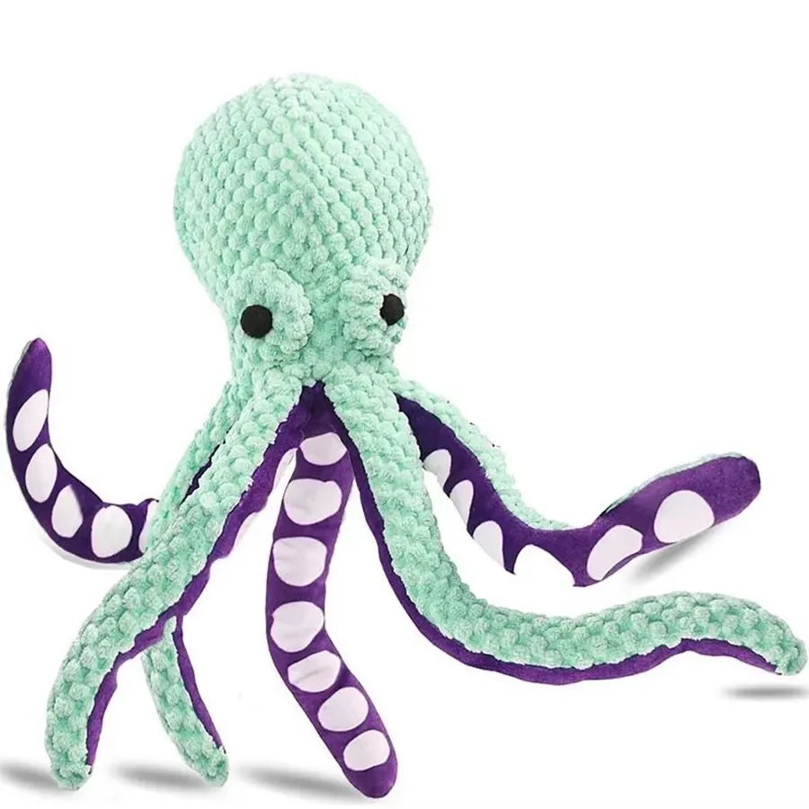 Plush Pet Octopus Toy Interactive Sound Anti Demolition Home